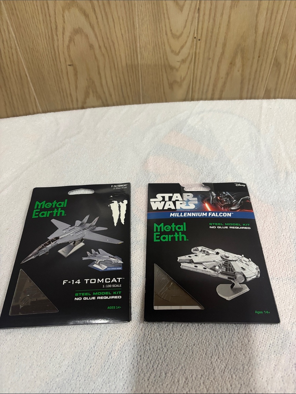 Metal health  steel model kits  millennium falcon  f-14 tomcat